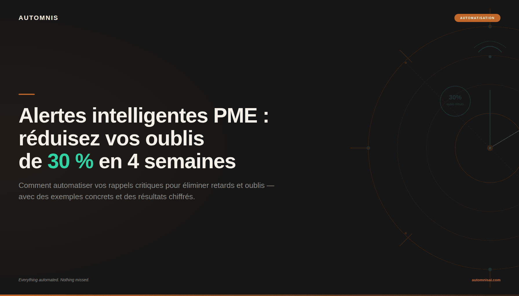 Alertes intelligentes PME : réduisez vos oublis de 30% en 4 semaines — Automnis